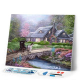 Diamond Painting | Diamond Painting - Carriage on the Bridge | Diamond Painting Landscapes landscapes | FiguredArt