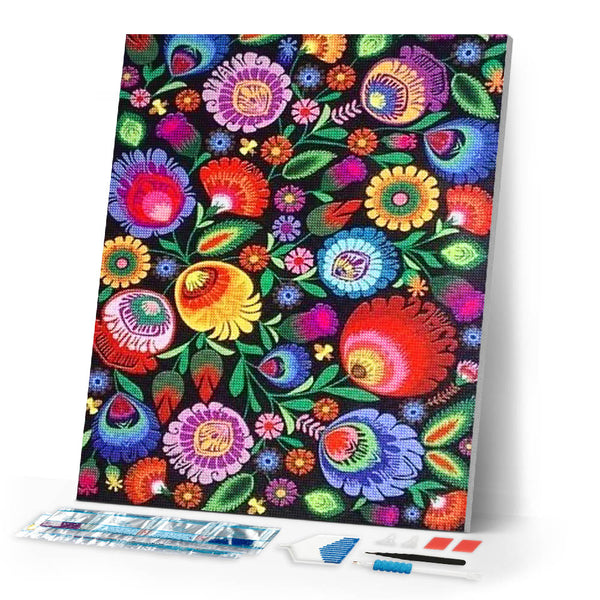 Diamond Painting | Diamond Painting - Colorful Flowers | Diamond Painting Flowers flowers | FiguredArt
