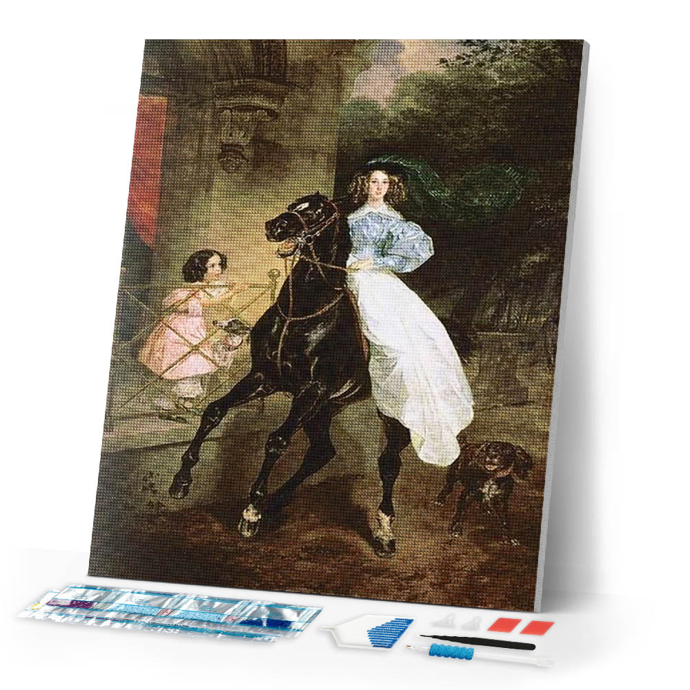 Diamond Painting | Diamond Painting - The Rider | animals Diamond Painting Animals Diamond Painting Romance romance | FiguredArt