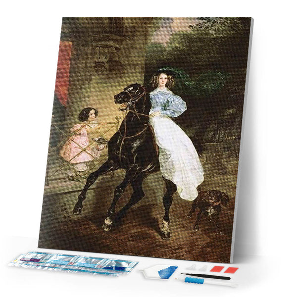 Diamond Painting | Diamond Painting - The Rider | animals Diamond Painting Animals Diamond Painting Romance romance | FiguredArt