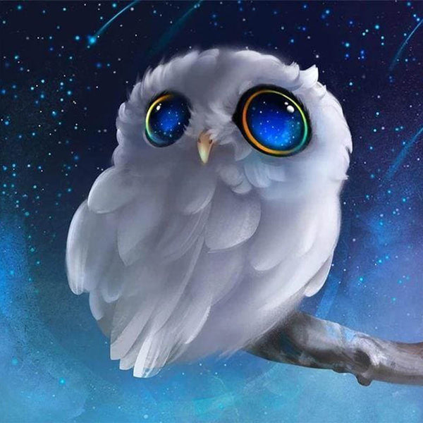 Diamond Painting - White Owl on a branch