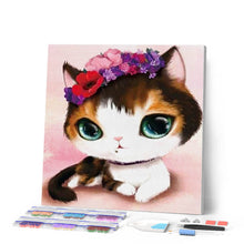 Load image into Gallery viewer, Diamond Painting - Cat with Green Eyes