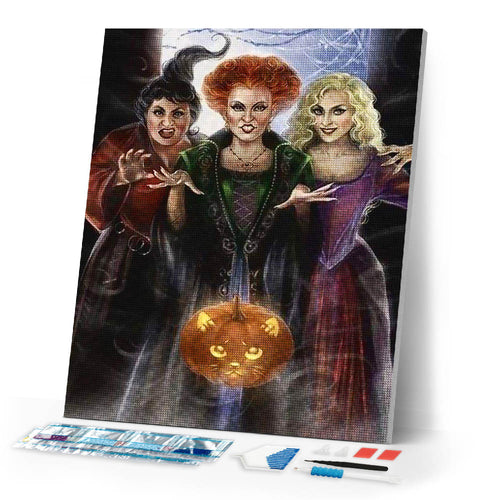 Diamond Painting | Diamond Painting - Halloween Witches | Diamond Painting Other halloween other | FiguredArt