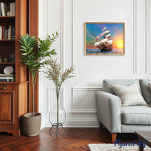 Load image into Gallery viewer, Diamond Painting - Sailboat at Daybreak