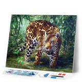 Diamond Painting | Diamond Painting - Leopard in the Jungle | animals Diamond Painting Animals leopards | FiguredArt