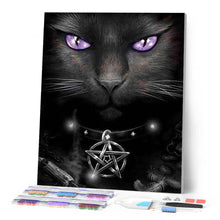 Load image into Gallery viewer, Diamond Painting - Cat with violet eyes