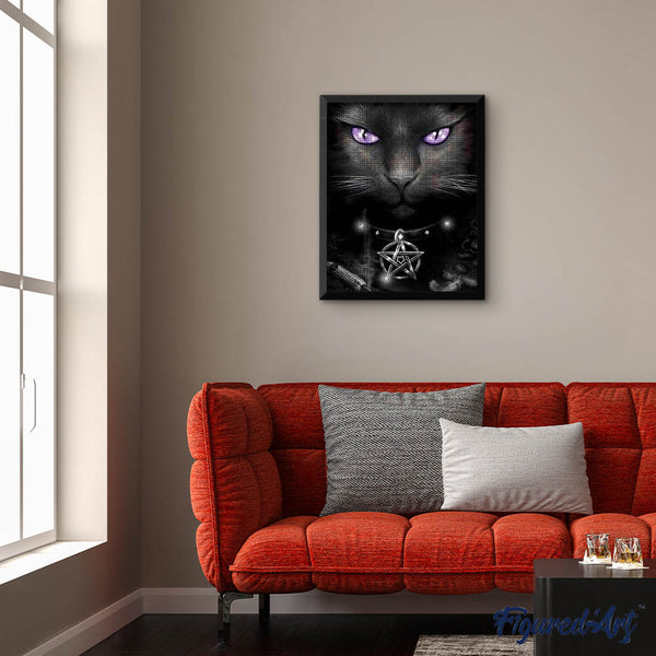 Diamond Painting - Cat with violet eyes