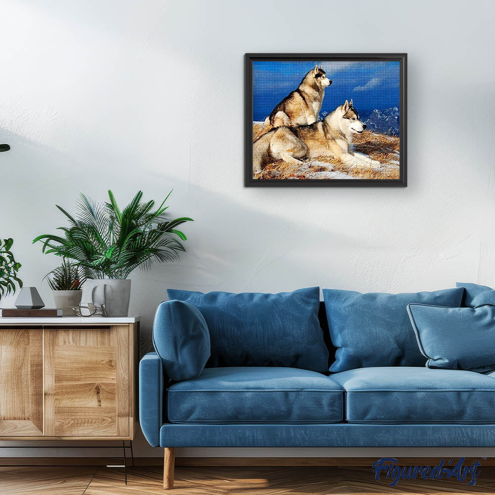 Diamond Painting - Huskies