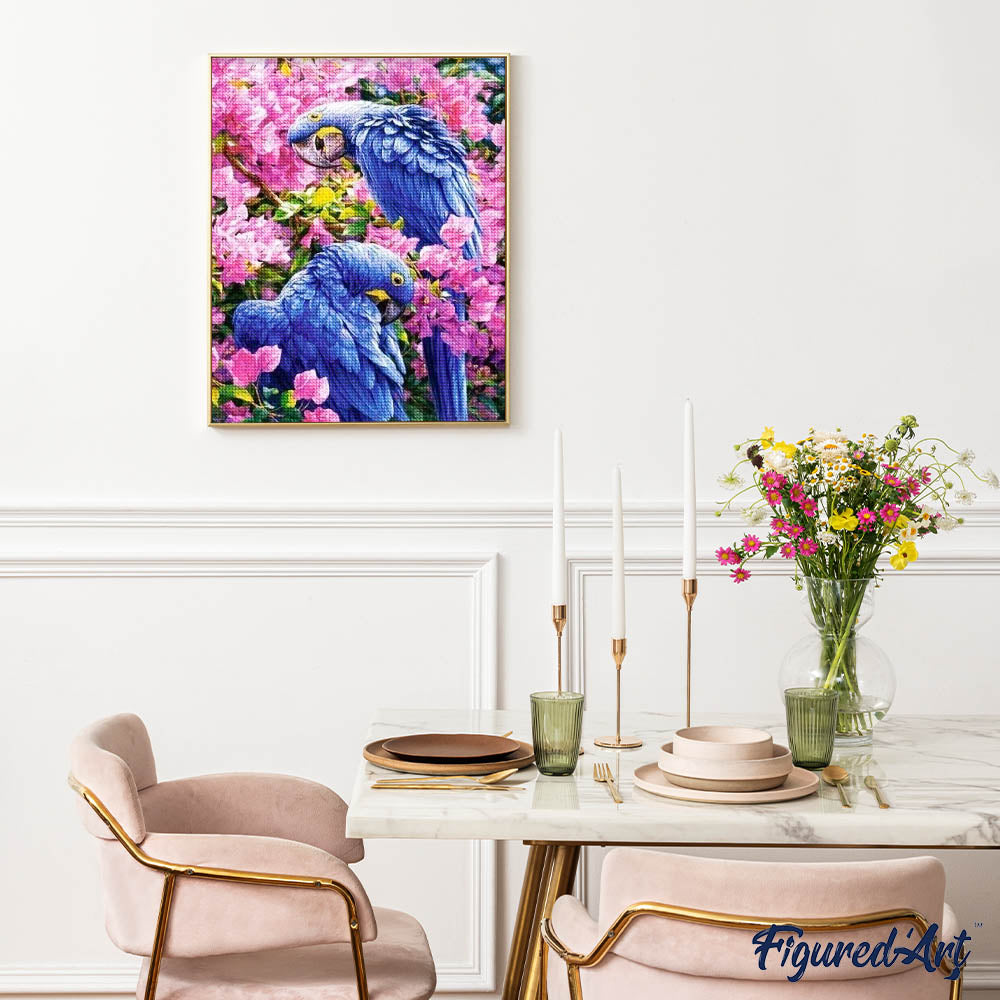 Diamond Painting - Blue Parrots