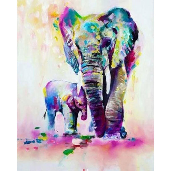 Diamond Painting - Elephant and calf
