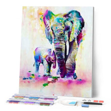 Load image into Gallery viewer, Diamond Painting - Elephant and calf