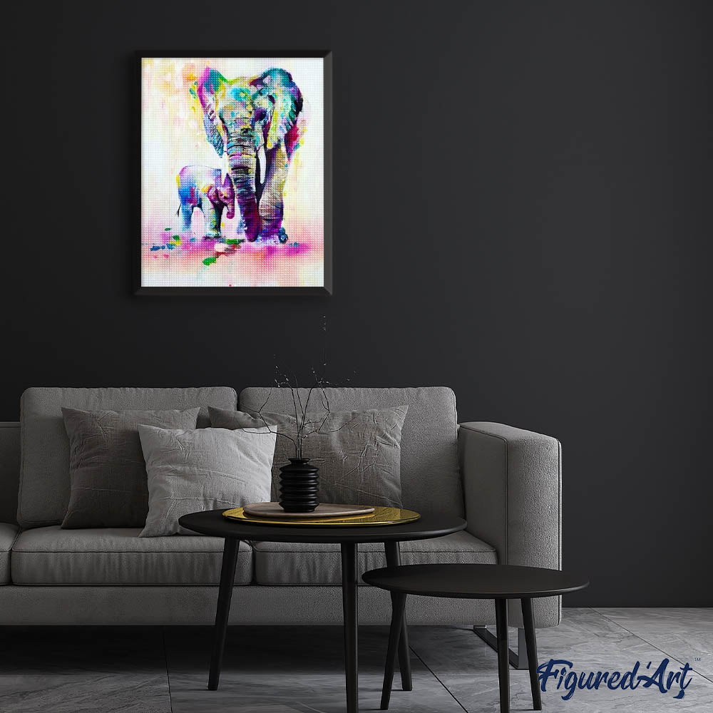 Diamond Painting - Elephant and calf