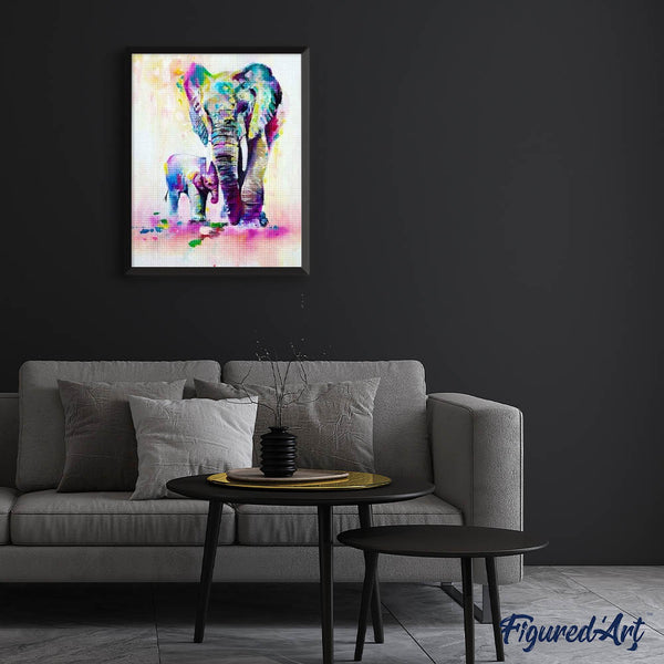 Diamond Painting - Elephant and calf