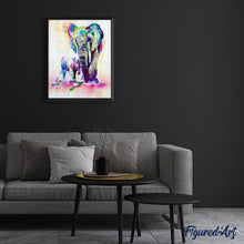 Load image into Gallery viewer, Diamond Painting - Elephant and calf
