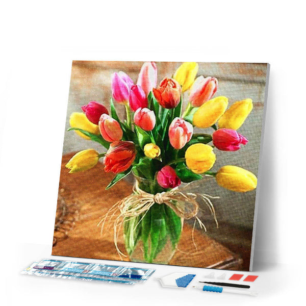 Diamond Painting | Diamond Painting - Bouquet of Tulips | Diamond Painting Flowers flowers | FiguredArt