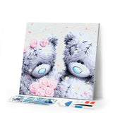 Diamond Painting | Diamond Painting - Two Teddy bears and roses | Diamond Painting Other other | FiguredArt