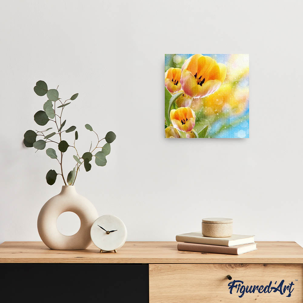 Diamond Painting - Yellow tulips