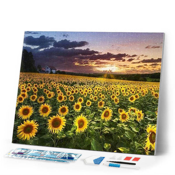 Diamond Painting | Diamond Painting - Sunflower Field | Diamond Painting Flowers flowers | FiguredArt