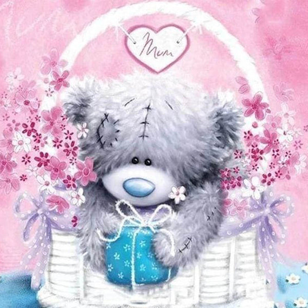 Diamond Painting - Teddy in his Basket