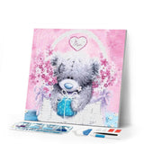 Diamond Painting | Diamond Painting - Teddy in his Basket | Diamond Painting Romance romance | FiguredArt
