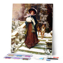 Load image into Gallery viewer, Diamond Painting - Woman and her Dog