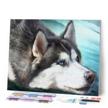 Load image into Gallery viewer, Diamond Painting - Husky with blue eyes