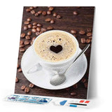 Diamond Painting | Diamond Painting - Coffee with Love | Diamond Painting kitchen kitchen | FiguredArt