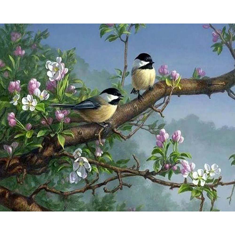 Diamond Painting - Birds on a flowering branch