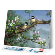 Load image into Gallery viewer, Diamond Painting | Diamond Painting - Birds on a flowering branch | animals birds Diamond Painting Animals | FiguredArt