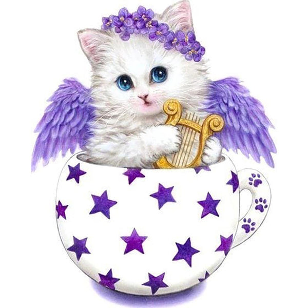 Diamond Painting - Kitten in a Cup