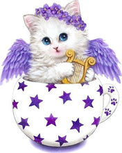 Load image into Gallery viewer, Diamond Painting | Diamond Painting - Kitten in a Cup | animals cats Diamond Painting Animals | FiguredArt