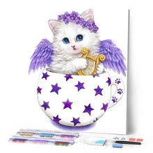 Load image into Gallery viewer, Diamond Painting - Kitten in a Cup