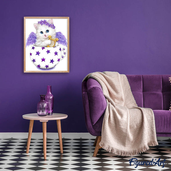 Diamond Painting - Kitten in a Cup