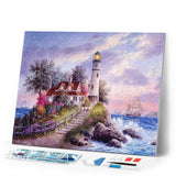 Diamond Painting | Diamond Painting - Lighthouse on the Peninsula | Diamond Painting Landscapes landscapes | FiguredArt