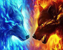 Load image into Gallery viewer, Diamond Painting | Diamond Painting - Wolves Ready to Fight | animals Diamond Painting Animals | FiguredArt