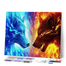 Load image into Gallery viewer, Diamond Painting - Wolves Ready to Fight