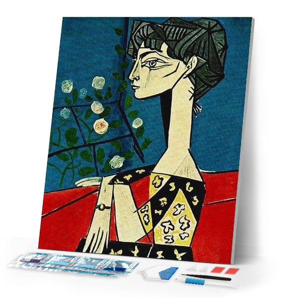 Diamond Painting | Diamond Painting - Women Abstract Profile | Diamond Painting Famous Paintings famous paintings | FiguredArt
