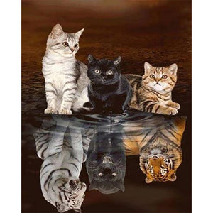 Diamond Painting - Kitten Reflection