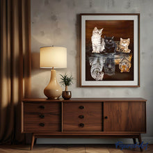 Load image into Gallery viewer, Diamond Painting - Kitten Reflection