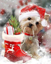 Load image into Gallery viewer, Diamond Painting | Diamond Painting - Dog with gifts | animals Diamond Painting Animals dogs | FiguredArt