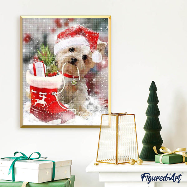 Diamond Painting - Dog with gifts