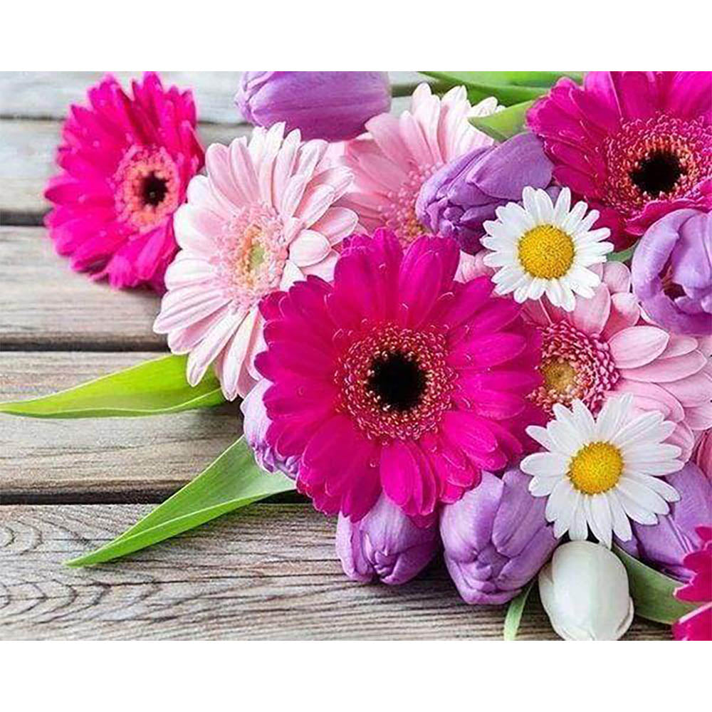 Diamond Painting - Colorful Daisies