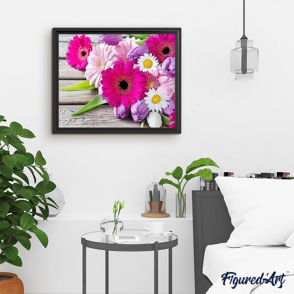 Diamond Painting - Colorful Daisies
