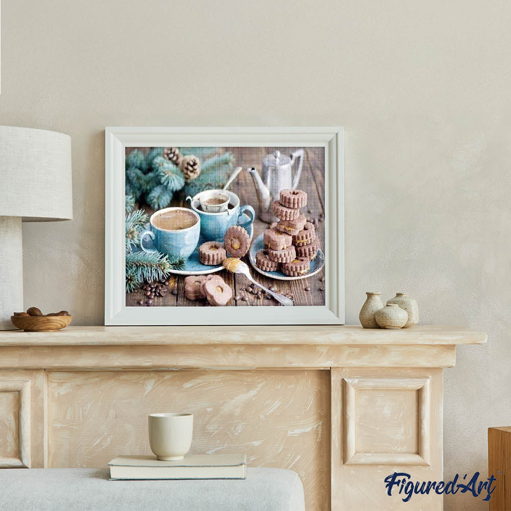 Diamond Painting - Coffee and shortbread cookies