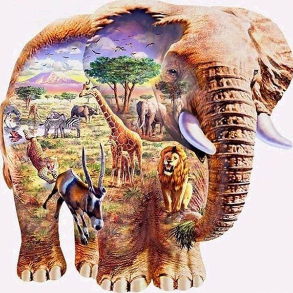 Diamond Painting - Elephant Landscape