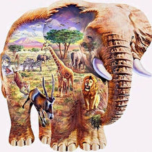 Load image into Gallery viewer, Diamond Painting - Elephant Landscape