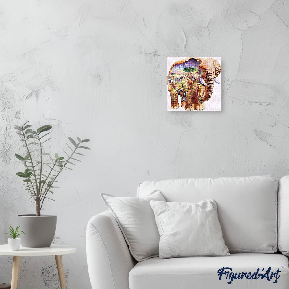 Diamond Painting - Elephant Landscape