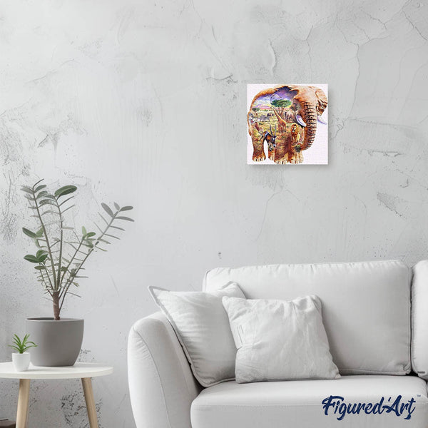 Diamond Painting - Elephant Landscape