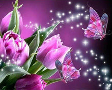 Load image into Gallery viewer, Diamond Painting | Diamond Painting - Butterfly sparkling | animals butterflies Diamond Painting Animals Diamond Painting Flowers flowers |