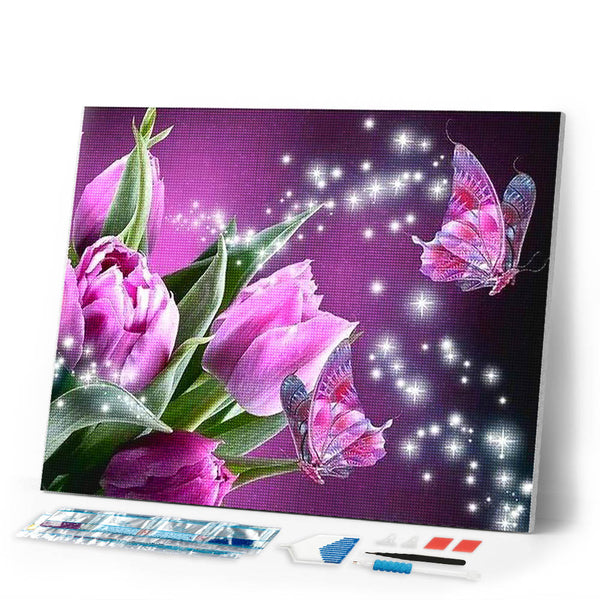 Diamond Painting | Diamond Painting - Butterfly sparkling | animals butterflies Diamond Painting Animals Diamond Painting Flowers flowers |